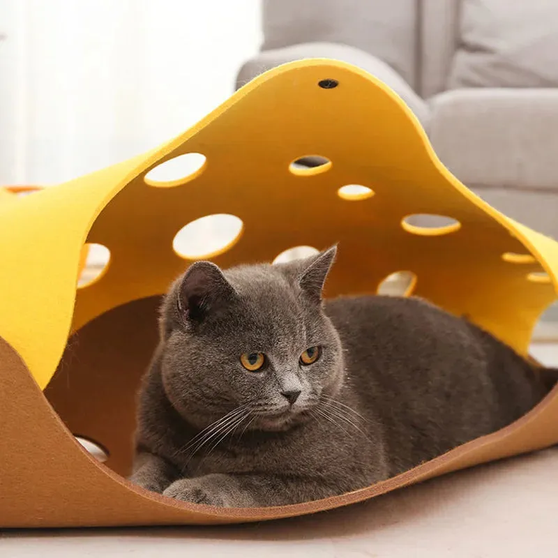 Modular Felt Cat Tunnel - Versatile Play System