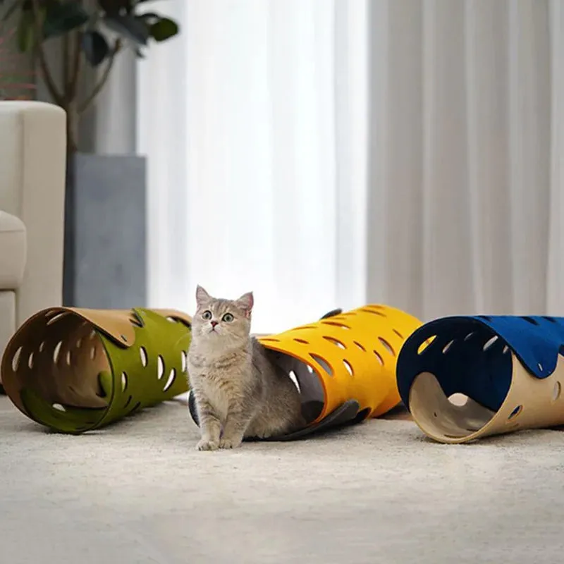 Modular Felt Cat Tunnel - Versatile Play System