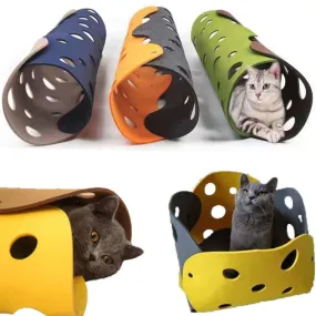 Modular Felt Cat Tunnel - Versatile Play System