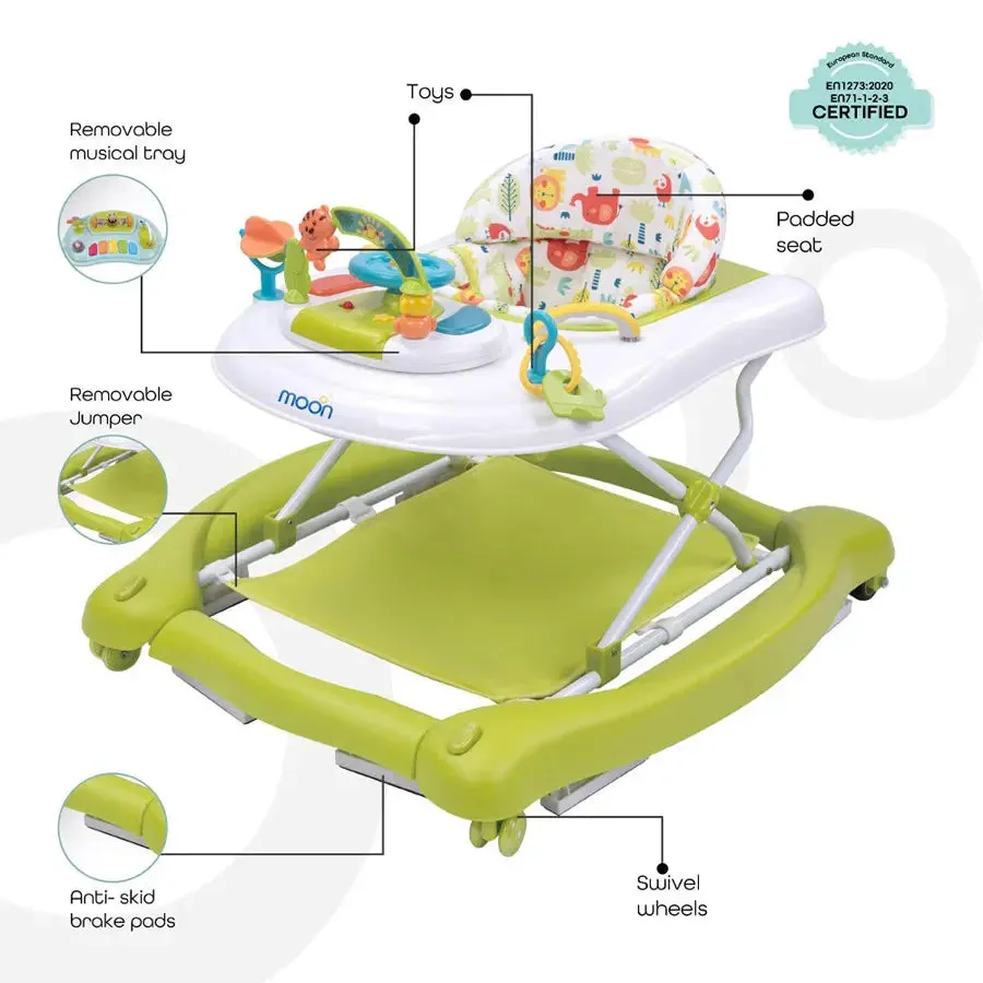 Moon - Crusie 4-in-1 Walker With Music Box (Green)