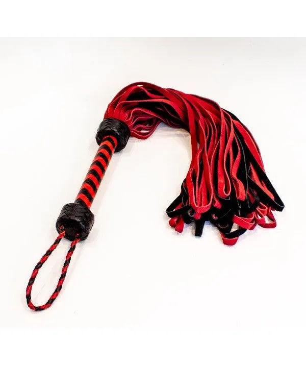 My Queen's Choice Looped Suede Flogger in Red