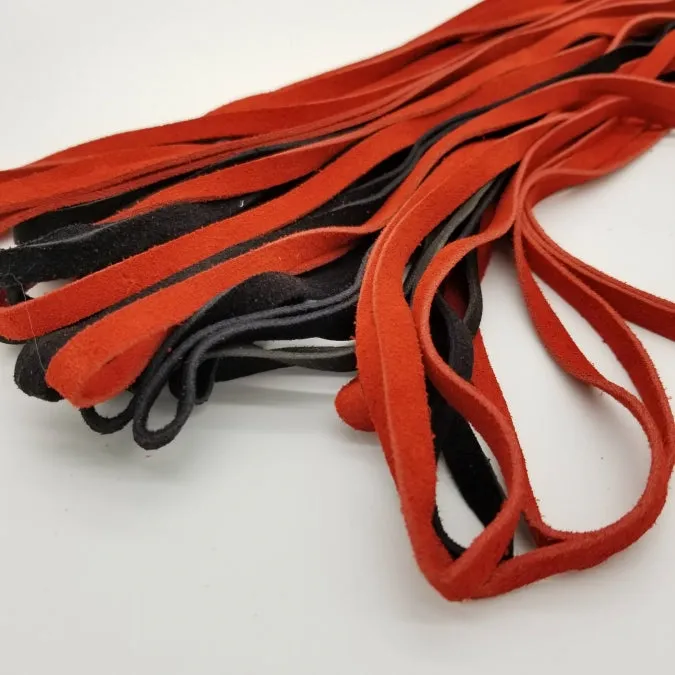 My Queen's Choice Looped Suede Flogger in Red