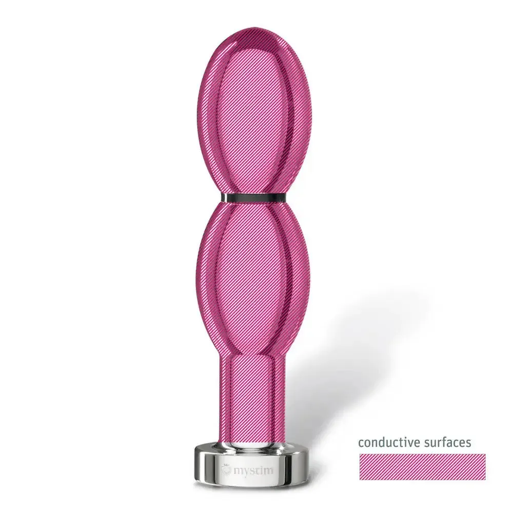 Mystim 5.3-inch Silver Estim Aluminium Vibrating Large Dildo