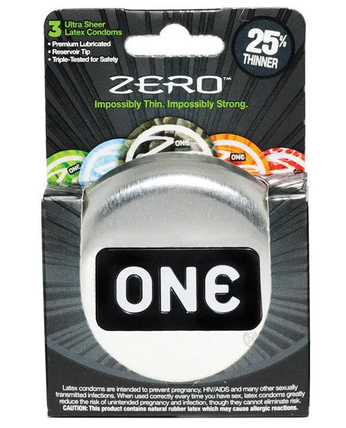 One Zero Thin Condoms - Box Of 3