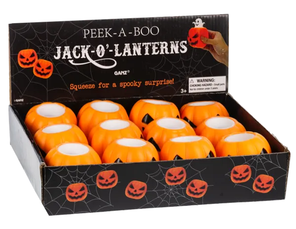 Peek-a-Boo Jack-O-Lantern Squeeze Toy