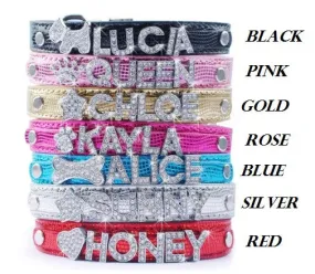 Personalized Dog Collars -Rhinestone Charms