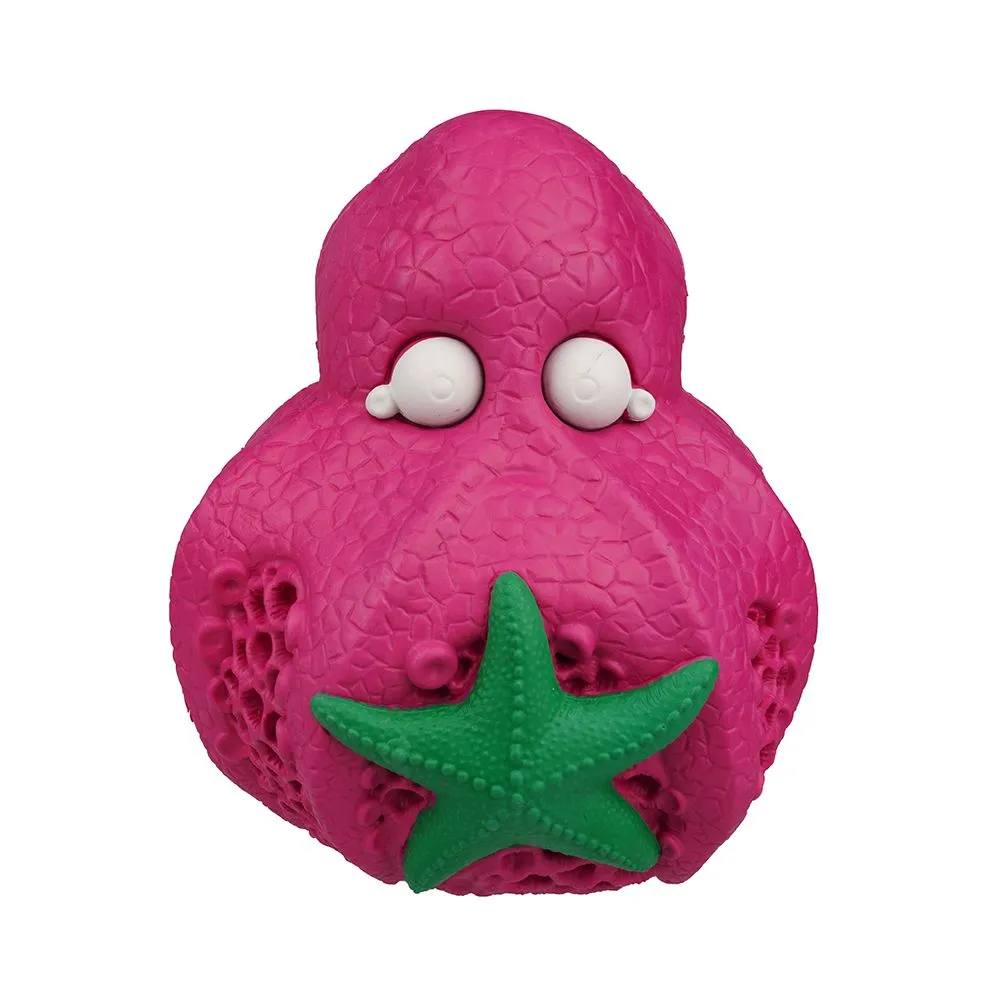 Petopia Tough Reef Octopus with Rope Large Rubber Dog Toy Assorted Colours^^^