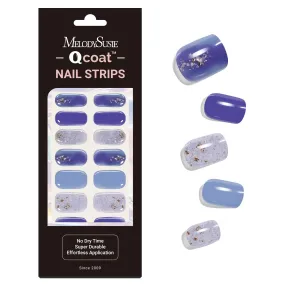 Qcoat Fully Cured Gel Nail Strips - Blue Butterflies(US ONLY)