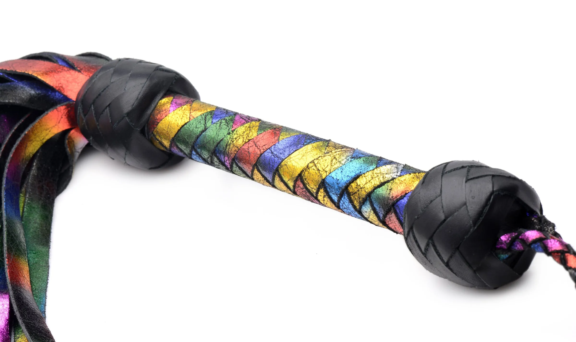 Rainbow Leather Flogger