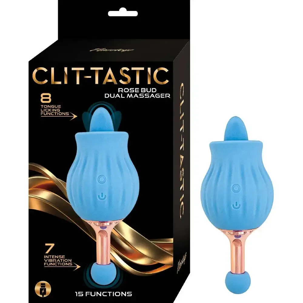 Red Clittastic Rose Bud Dual Rechargeable Massager