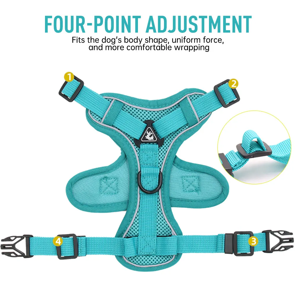 Reflective Vest-Style Harness for Small to Medium Dogs