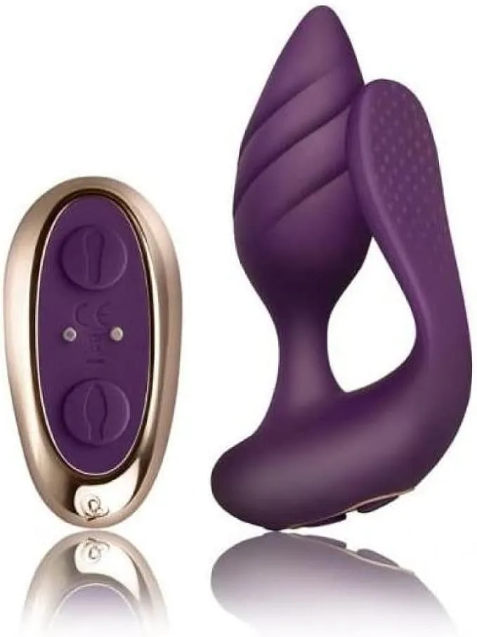 Rocks Off Cocktail Remote Control Couples Vibe Purple