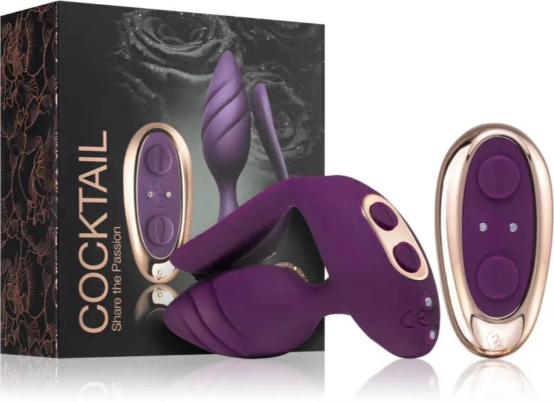 Rocks Off Cocktail Remote Control Couples Vibe Purple