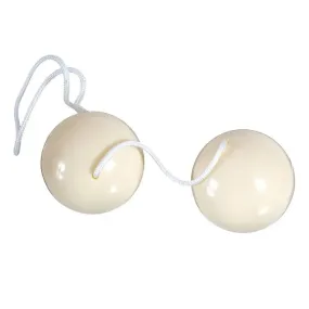 Seven Creations Latex White Duo Orgasm Balls for Her