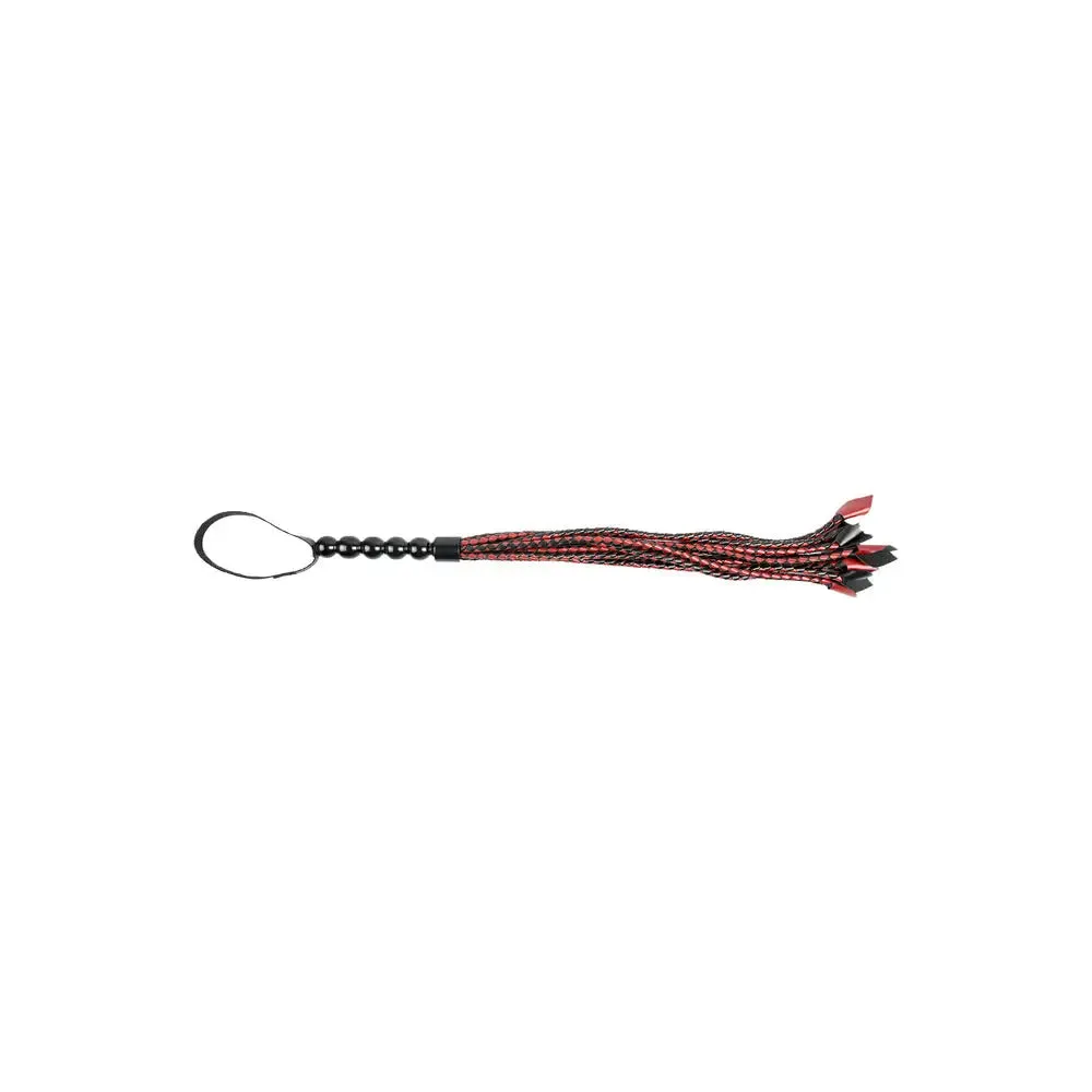 Sportsheets Saffron Braided Red Leather Bdsm Flogger