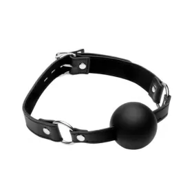 Strict XL 2 Inches Silicone Ball Gag Black O/S