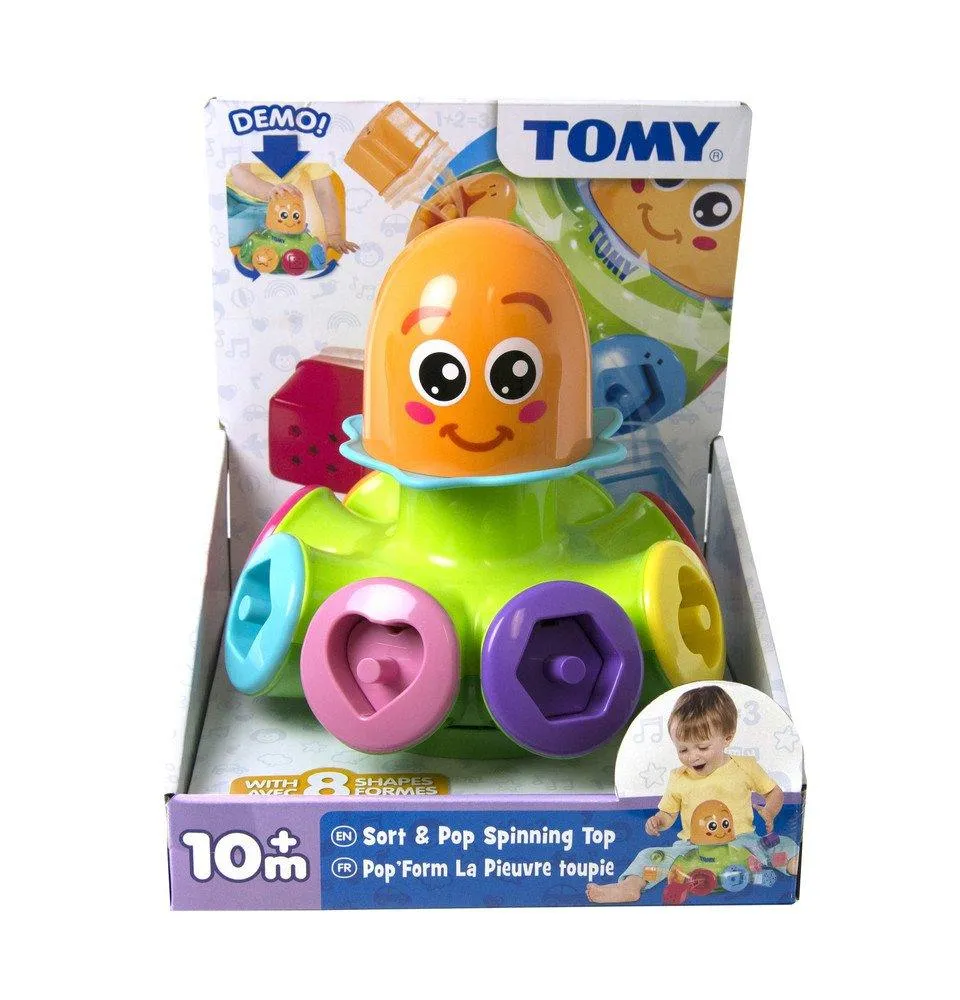 Tomy Sort N Pop Spinning Top - Octopus, Multi Color