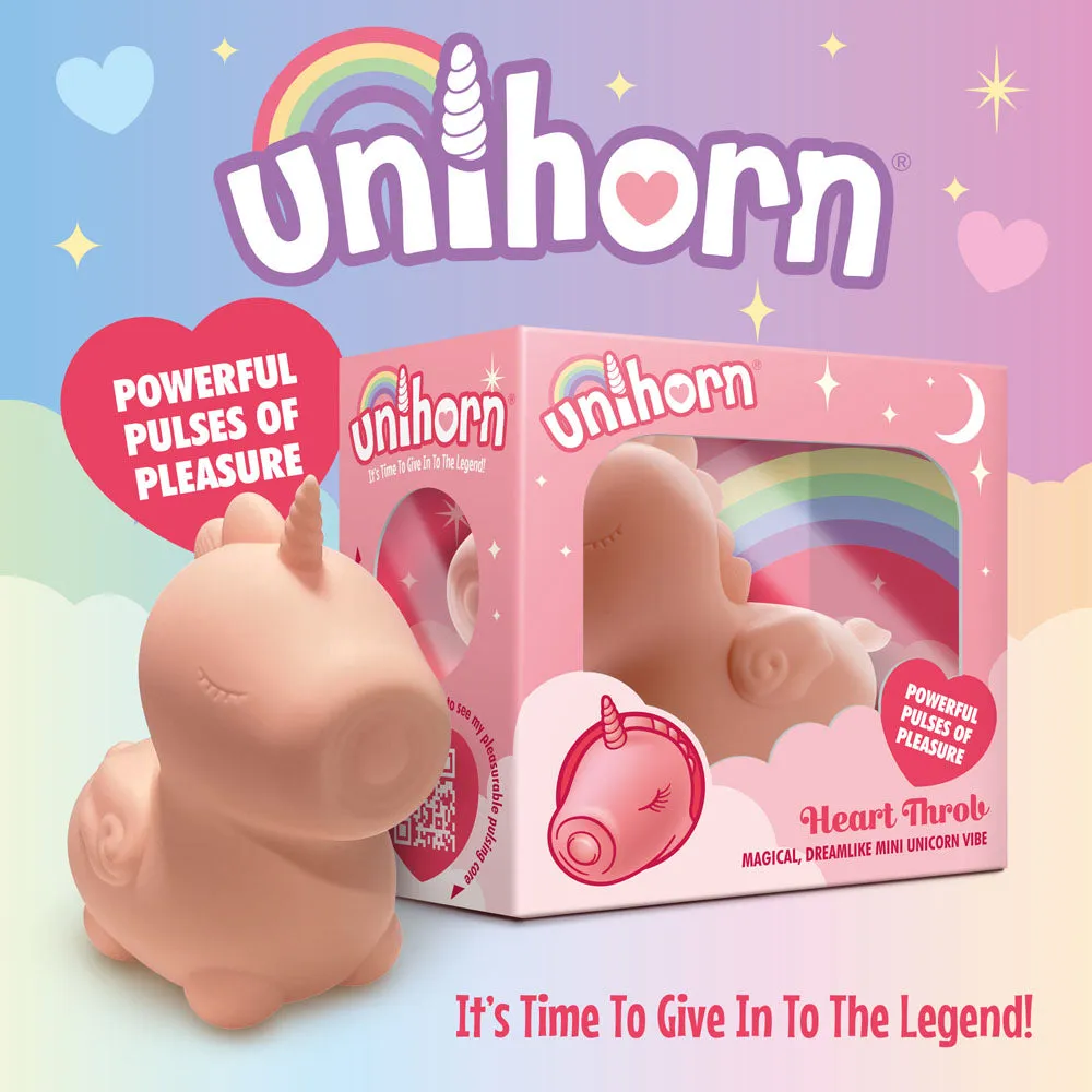 Unihorn - Heart Throb - Yellow USB Rechargeable Flicking Stimulator