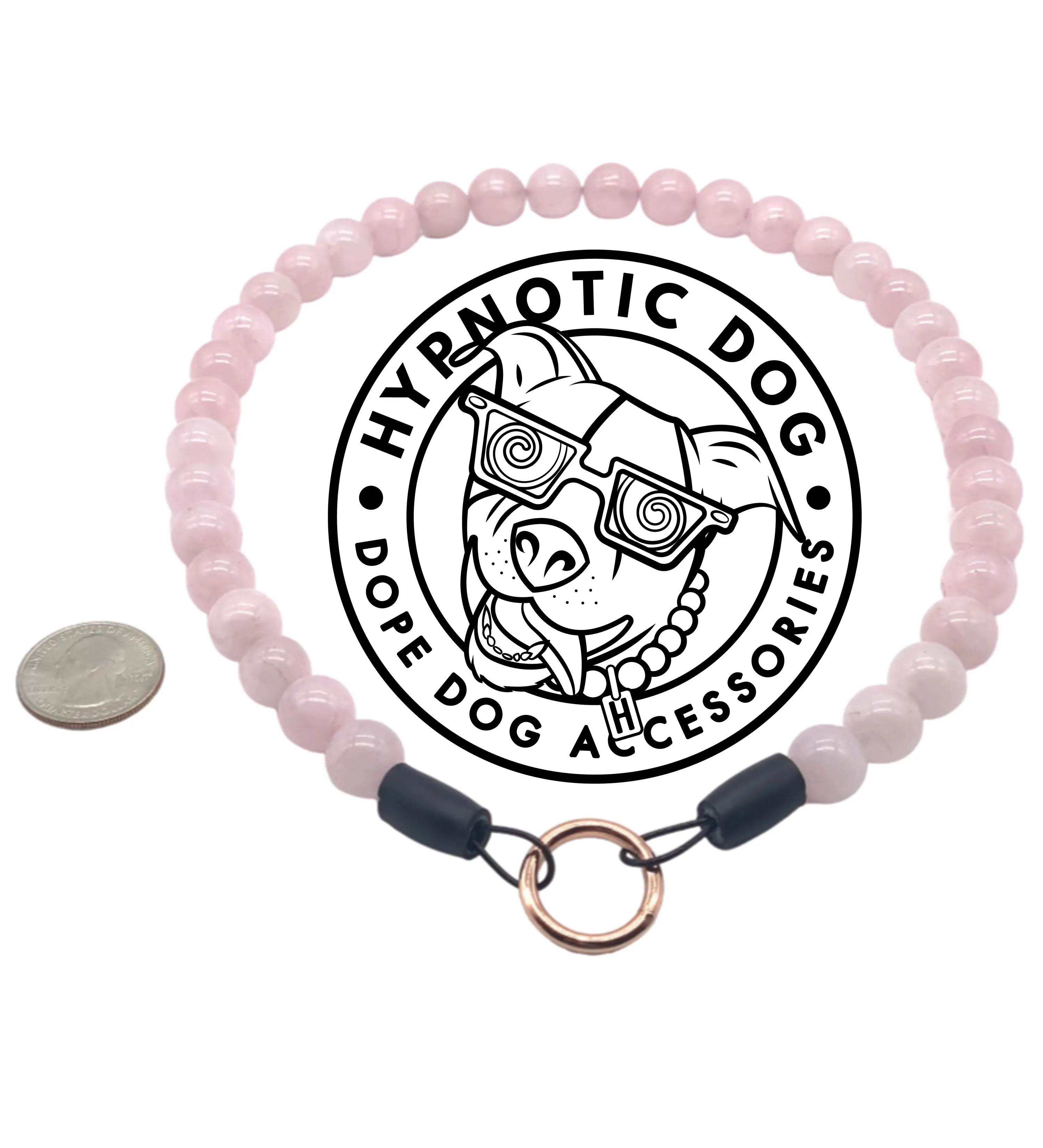 XS Rose Quartz Semi-precious Gem Bead Collar