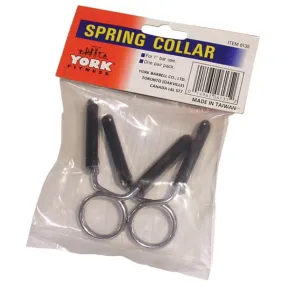 York Barbell 1" Spring Collars w/ Rubber Grips (pair)